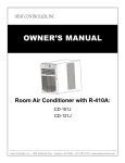 COMFORT-AIRE CD-121 Owner`s manual
