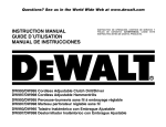 DeWalt DW998 Instruction manual