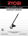 Ryobi TB720r Operator`s manual