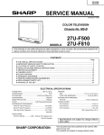 Sharp 27U-F810 Service manual