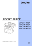 Brother MFC-8480DN User`s guide