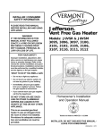 Vermont Castings Vent Free Gas Heater JUVSR 3096, JUVSM 3096 Specifications