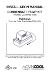 Movincool CM 25 Installation manual