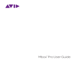 Avid Technology Mbox Pro User guide