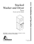 Alliance Laundry Systems H242I Installation manual