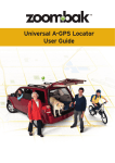 Zoombak A-GPS Universal Locator User guide
