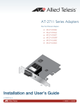 Allied Telesis AT-2711FX/LC User`s guide