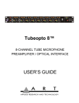 Art TUBEOPTO 8 User`s guide