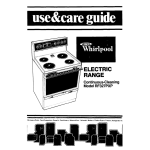 Whirlpool RF327PXP Use & care guide