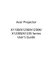 Acer X1235 Series User`s guide