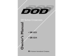 DOD SR 834 Owner`s manual
