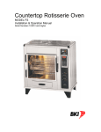 BKI Countertop Rotisserie Oven FS Operating instructions