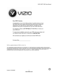 Vizio VMT37-60S User manual