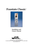 Pure Water Fountain Classic Owner`s manual