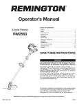 Remington RM2560 Operator`s manual