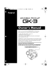 Roland GK-3B Owner`s manual