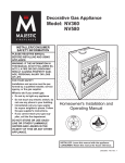 Vermont Castings NV580 Operating instructions