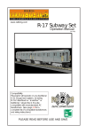 Rail King R-17 Subway Set Operating instructions