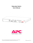 APC SU042-1 3000 VA User`s manual
