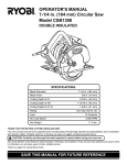 Ryobi CSB1308 Operator`s manual