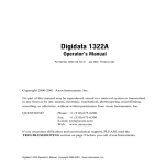 Axon Digidata 1322A Operator`s manual