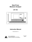 Delta NANOTRACE DF-745 Instruction manual
