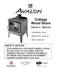 Avalon Cottage Wood Stove Owner`s manual