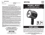 Vector Sportspot SL101MV Specifications