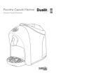 Dualit Piccolina Capsule Machine Instruction manual