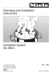 Miele DA289-3 Operating instructions