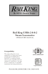 Rail King Y6b 2-8-8-2 Operator`s manual