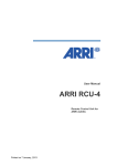 ARRI ARRI RCU-4 User manual
