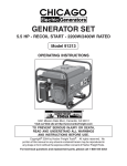 Chicago Electric 91213 Operating instructions