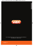 Vax V-2000S User guide