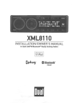 Dual XML8110 Owner`s manual