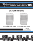 Whirlpool Dehumidifier Product specifications