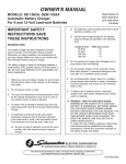Schumacher Electric SEM-1562A-CA Owner`s manual