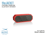 Altec Lansing The Jacket IMW455 Owner`s manual