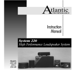 Atlantic Technology 222 PBM Instruction manual