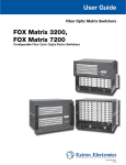 Extron electronics FOX Matrix 7200 User guide