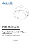 Avigilon 1.0MP-HD-H264-DP1 Installation guide