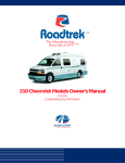 Roadtrek 210P Owner`s manual
