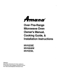 Amana MVH250L Owner`s manual