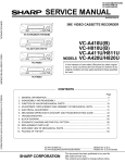Sharp VC-A411U Service manual