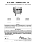Market Forge Industries M-60 Operating instructions