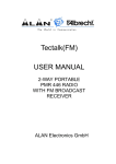 ALAN Electronics Tectalk FM PMR 446 User manual