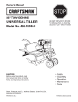 Craftsman 486.252444 Owner`s manual