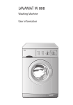 AEG LAVAMAT W 808 Operating instructions