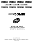 Blodgett Combi BC14E Repair manual
