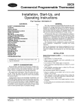 Carrier Thermostat Operating instructions
